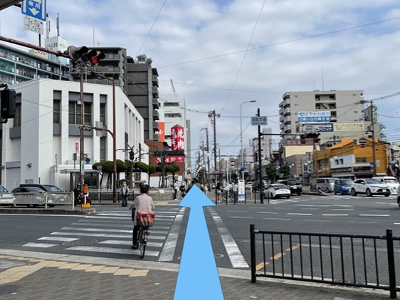 都島駅（大阪メトロ谷町線）徒歩（自転車）のルート02